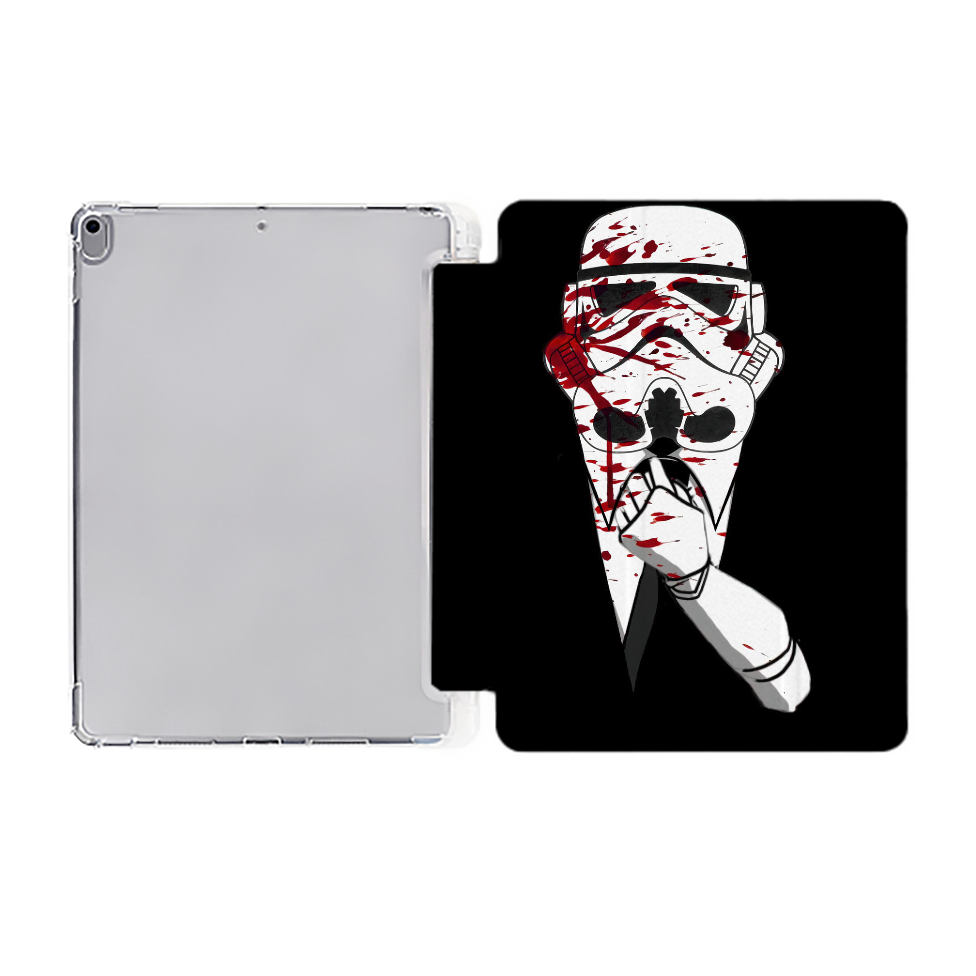 （画像用） スター・ウォーズ Star Wars IPad ケース ペン収納付き 三つ折りスタンド PUレザー×シリコン 対応機種9.5/10.5/10.9インチ